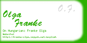 olga franke business card